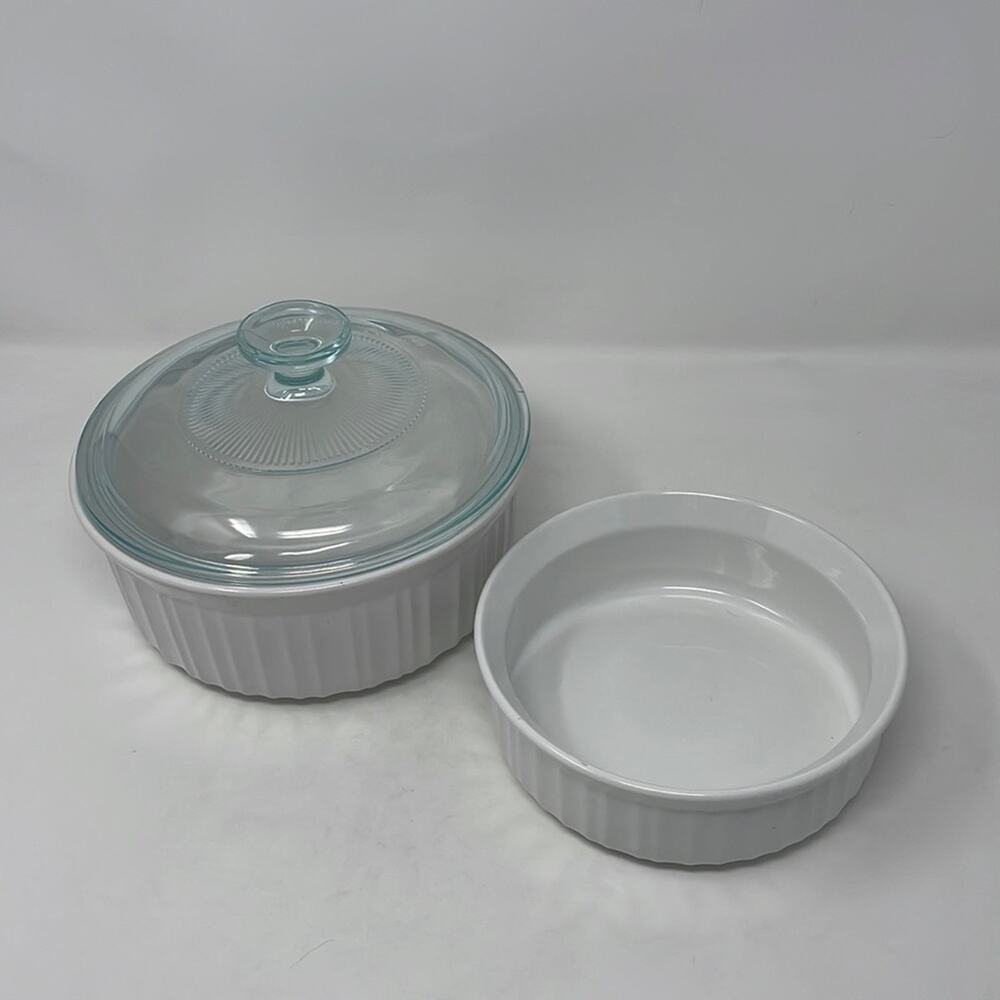 Corningware French White 3 piece set casserole dishes
